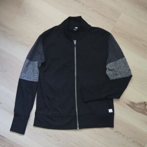Vuori Black and Gray Zip-Up Sweatshirt
